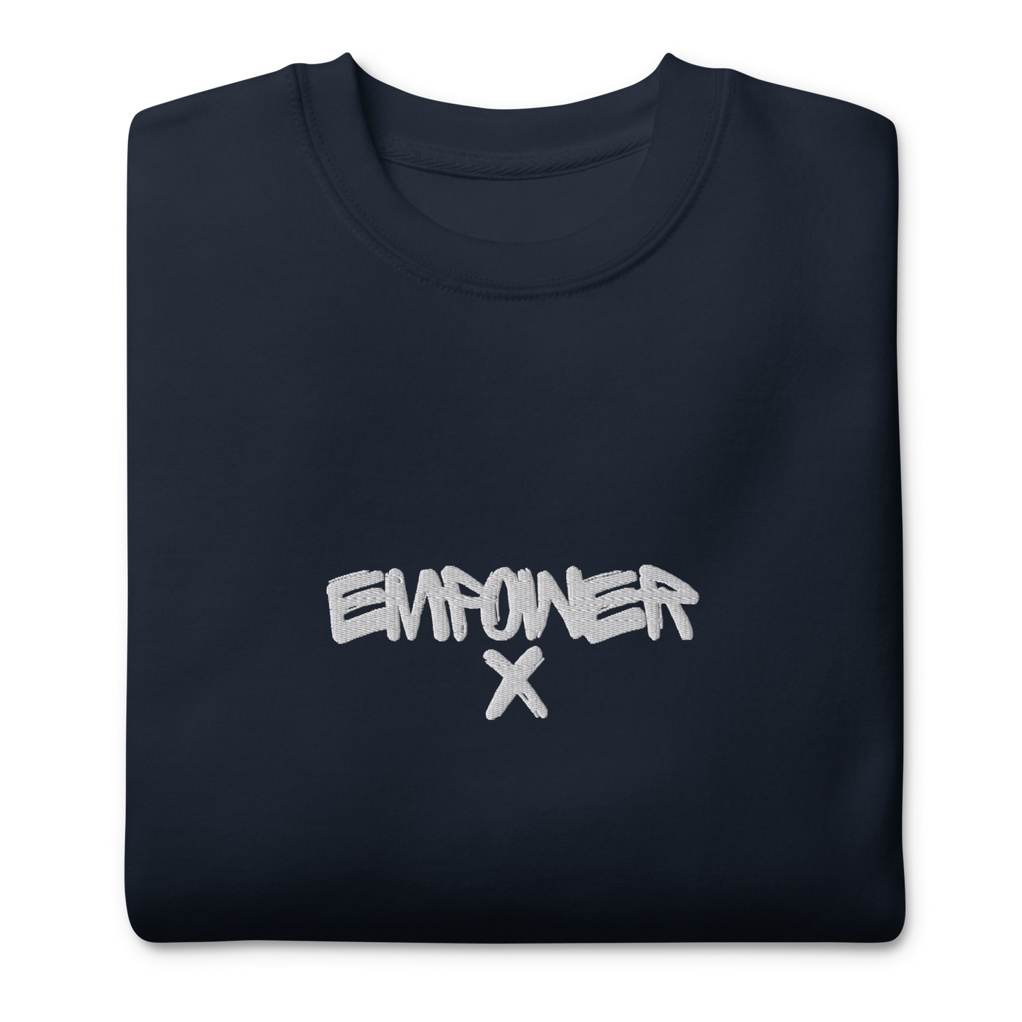 Navy Mens Empower X First Edition Series Embroidered Sweatshirt Jumper