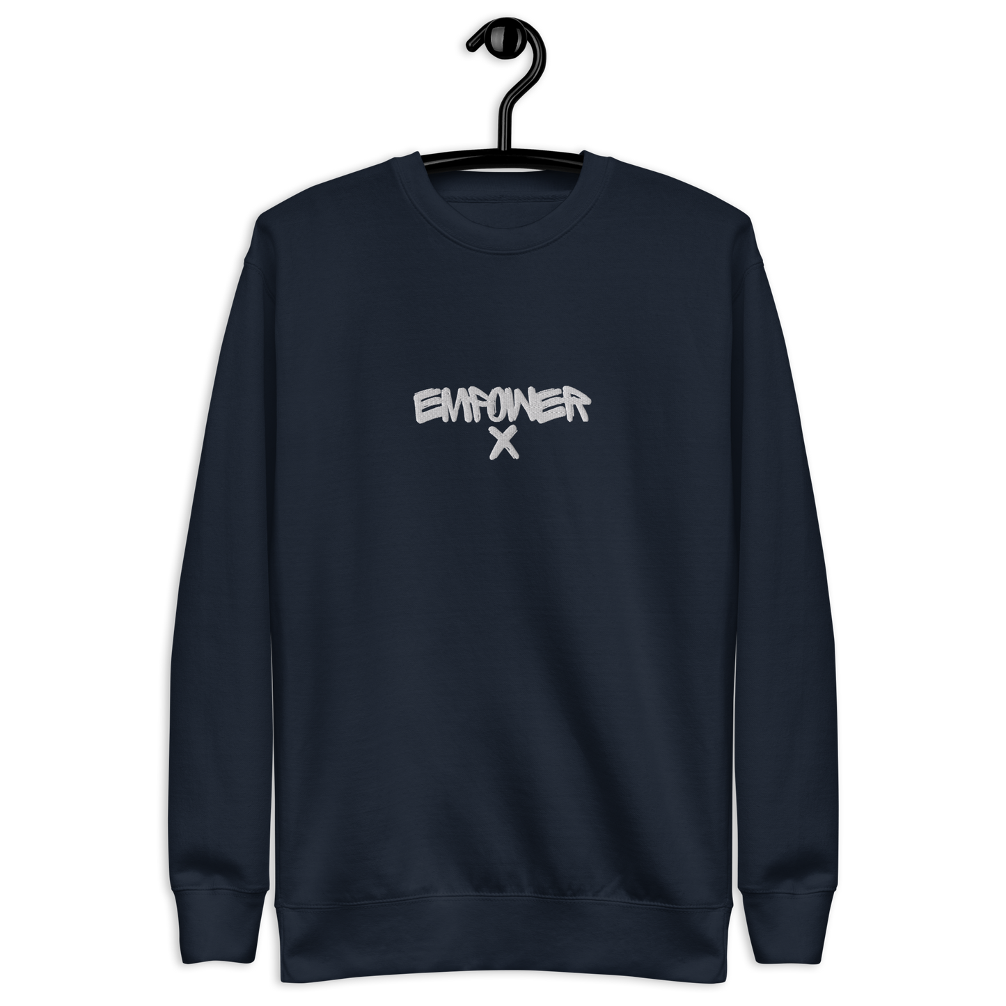 Navy Mens Empower X First Edition Series Embroidered Sweatshirt Jumper